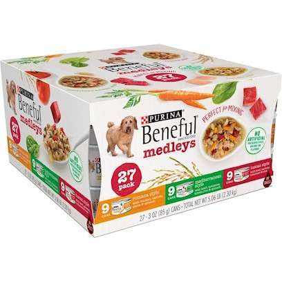 Beneful Medley Variety Pack Mediterranean, Romana, Tuscan Canned Dog food 3-oz, case of 12