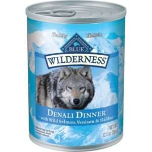 Blue Buffalo Wilderness Grain Free Denali Dinner with Salmon, Venison and Halibut Canned Dog Food 12.5-oz, case of 12