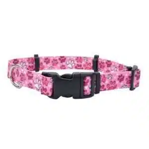 Coastal Pet Products Personalized Secure Away Adjustable Flea and Tick Collar Protector in Pink Paws, Size: 14"L x 1"W | PetSmart