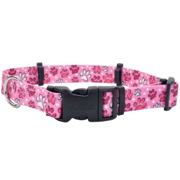 Coastal Pet Products Secure Away Adjustable Flea and Tick Collar Protector in Pink Paws, Size: 18"L x 1"W | PetSmart