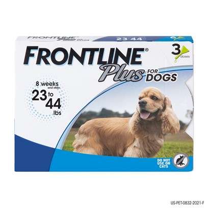 Frontline Plus for Dogs Blue - 23-44 lbs, 6 Month Supply