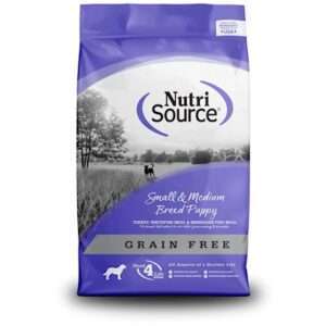 NutriSource Grain Free Small and Medium Breed Puppy, Turkey Dry Dog Food 5-lb