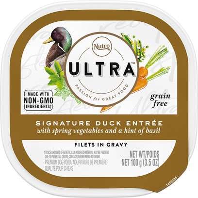 Nutro Ultra Grain Free Signature Duck Entree Filets in Gravy Wet Dog Food 3.5-oz, case of 24