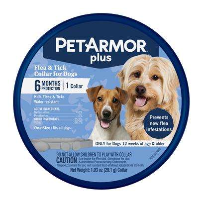 PetArmor Plus Flea & Tick Collar for Dogs One size fits all, 1-ct