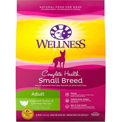 Wellness Complete Health Natural Small Breed Adult Turkey and Oatmeal Recipe Dry Dog Food 4-lb