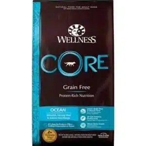 Wellness Core Natural Grain Free Ocean Whitefish, Herring and Salmon Recipe Dry Dog Food 4-lb