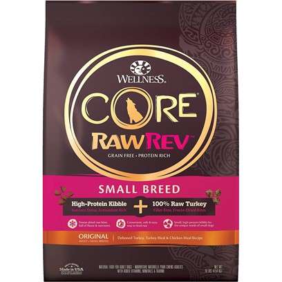 Wellness Core Raw Rev Natural Small Breed Grain Free Original Turkey and Chicken with Freeze Dried Turkey Dry Dog Food 10-lb