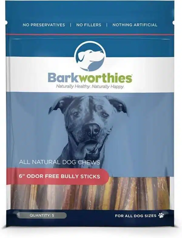Barkworthies Odor Free All Natural Bully Stick - 5-pk