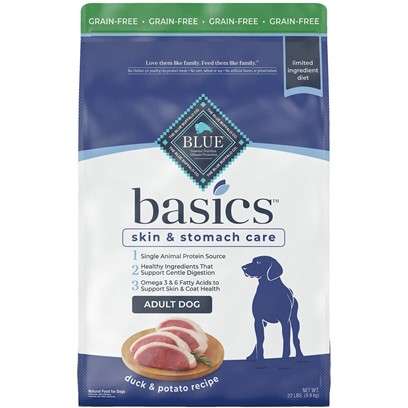 Blue Buffalo Basics Grain Free Adult Duck and Potato Recipe Dry Dog Food 22-lb