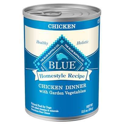 Blue Buffalo Homestyle Recipe Chicken Dinner with Garden Vegetables and Brown Rice Canned Dog Food 12.5-oz, case of 12