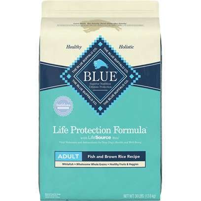 Blue Buffalo Life Protection Adult Fish and Brown Rice Recipe Dry Dog Food 15-lb