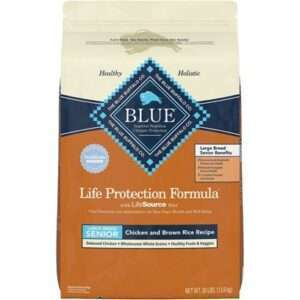 Blue Buffalo Life Protection Large Breed Senior Chicken and Brown Rice Recipe Dry Dog Food 30-lb