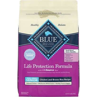 Blue Buffalo Life Protection Small Breed Senior Chicken and Brown Rice Recipe Dry Dog Food 15-lb