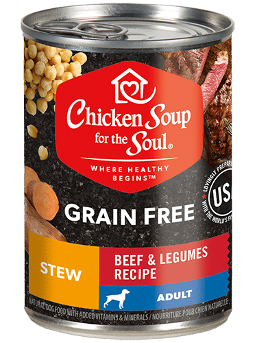 Chicken Soup For The Soul Grain Free Beef & Legume Stew Canned Dog Food - 13 oz, case of 12