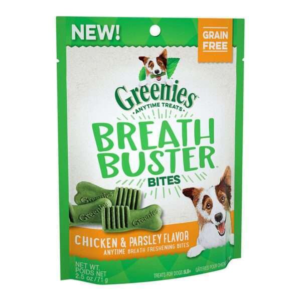 Greenies Breath Buster Bites Chicken & Parsley Flavor Dog Treats | 11 oz