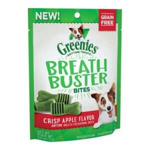 Greenies Breath Buster Bites Crisp Apple Flavor Dog Treats | 11 oz