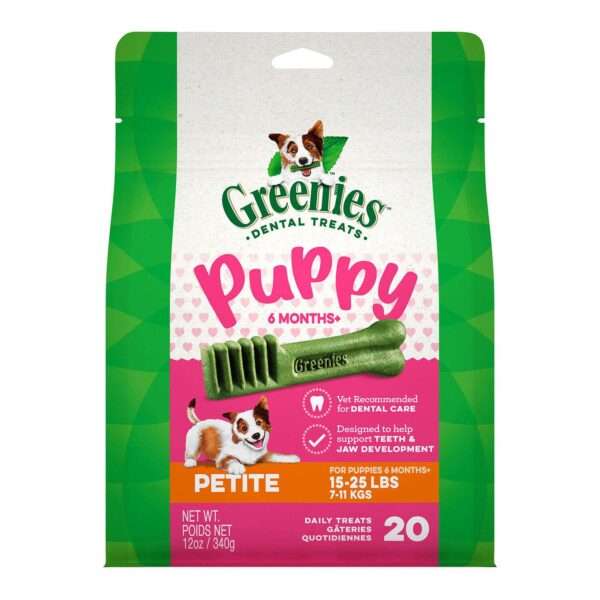 Greenies Puppy 6 Months+ Dental Treats Petite | 12 oz