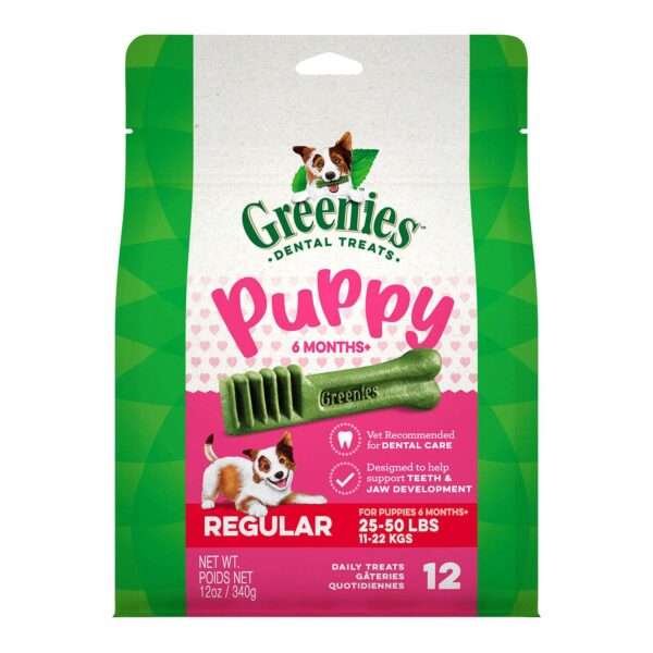 Greenies Puppy 6 Months+ Dental Treats Regular | 12 oz