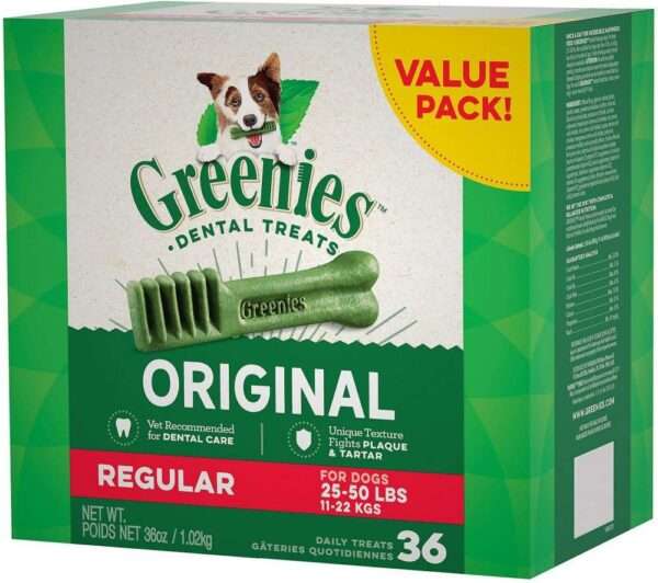 Greenies Regular Original Dental Dog Chews - 6 oz, 6 count