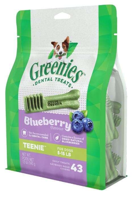 Greenies Teenie Blueberry Dental Dog Chews - 12 oz, 43 count