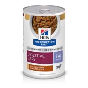 Hill's Prescription Diet i/d Low Fat Digestive Care Canned Dog Food 12.5 oz, 12-pack, Rice, Vegetable, & Chicken Stew Flavor