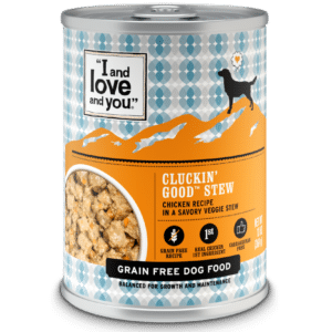 I & Love & You Grain Free Clucking Good Stew Canned Dog Food - 13 oz, case of 12