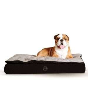 KH Mfg Feather Top Black/Gray Ortho Dog Bed Large