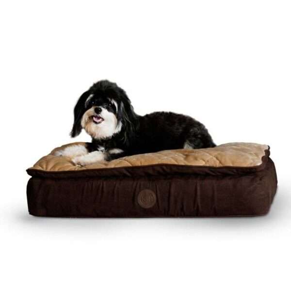 KH Mfg Feather Top Chocolate Ortho Dog Bed Large