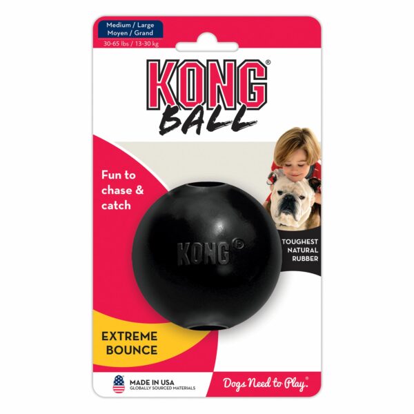 KONG Extreme Ball Dog Toy in Black, Size: Large | PetSmart