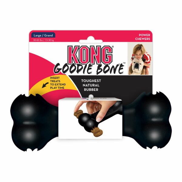 KONG Goodie Bone, Treat Dispensing Dog Toy in Black, Size: Large | PetSmart