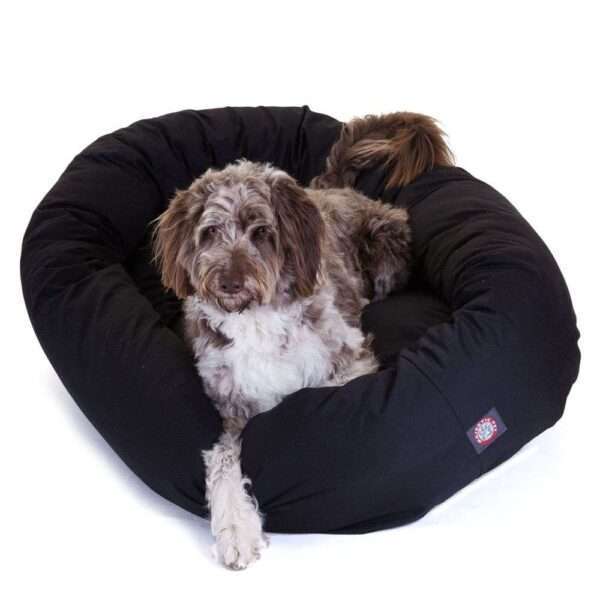 Majestic Pet Bagel Dog Bed in Black, Size: 52"L x 35"W x 11"H | PetSmart