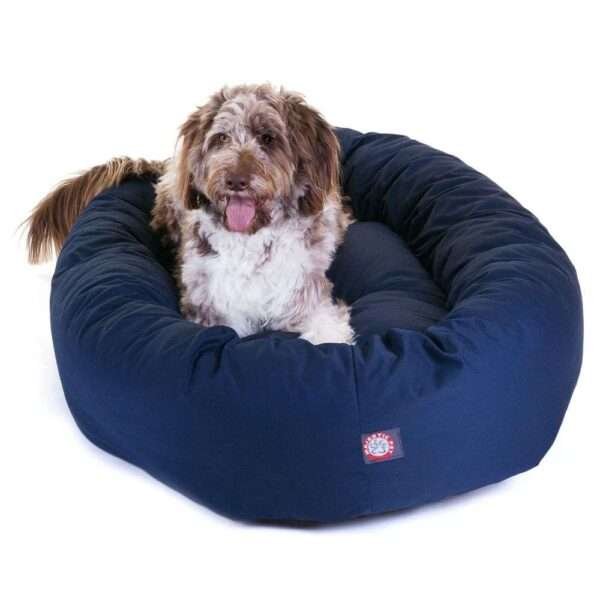 Majestic Pet Bagel Dog Bed in Dark Blue, Size: 52"L x 35"W x 11"H | PetSmart