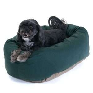 Majestic Pet Bagel Dog Bed in Dark Green, Size: 24"L x 19"W x 7"H | PetSmart
