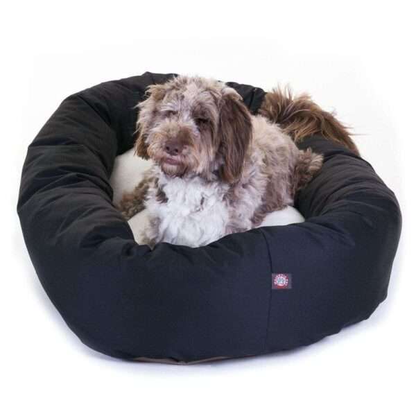 Majestic Pet Products Bagel Dog Bed in Black, Size: 52"L x 35"W x 11"H | Polyester | PetSmart