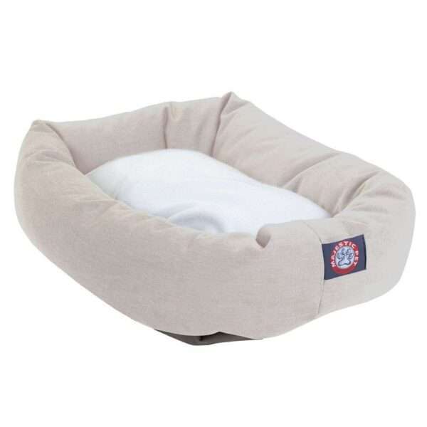 Majestic Pet Products Bagel Dog Bed in Khaki, Size: 40"L x 29"W x 9"H | Polyester | PetSmart