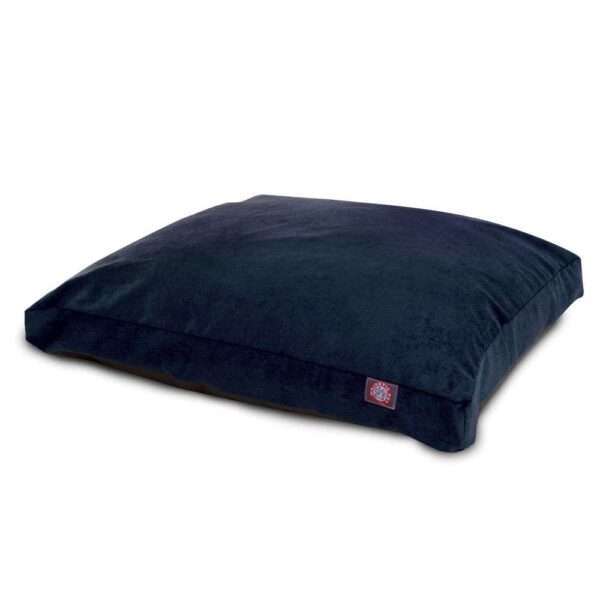 Majestic Pet Villa Collection Rectangle Dog Bed in Navy Blue, Size: 44"L x 36"W x 5"H | Polyester | PetSmart