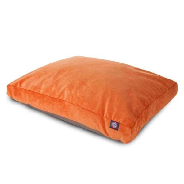 Majestic Pet Villa Collection Rectangle Dog Bed in Orange, Size: 36"L x 29"W x 4"H | Polyester | PetSmart