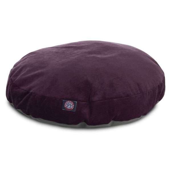 Majestic Pet Villa Collection Round Dog Bed in Aubergine, Size: 36"L x 36"W x 5"H | Polyester | PetSmart