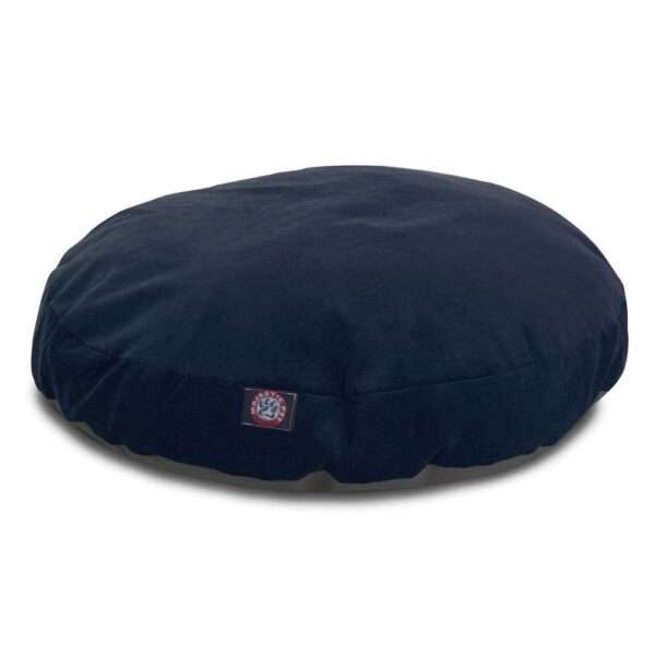 Majestic Pet Villa Collection Round Dog Bed in Navy Blue, Size: 36"L x 36"W x 5"H | Polyester | PetSmart