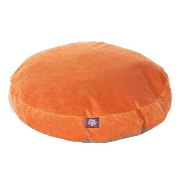 Majestic Pet Villa Collection Round Dog Bed in Orange, Size: 30"L x 30"W x 4"H | Polyester | PetSmart