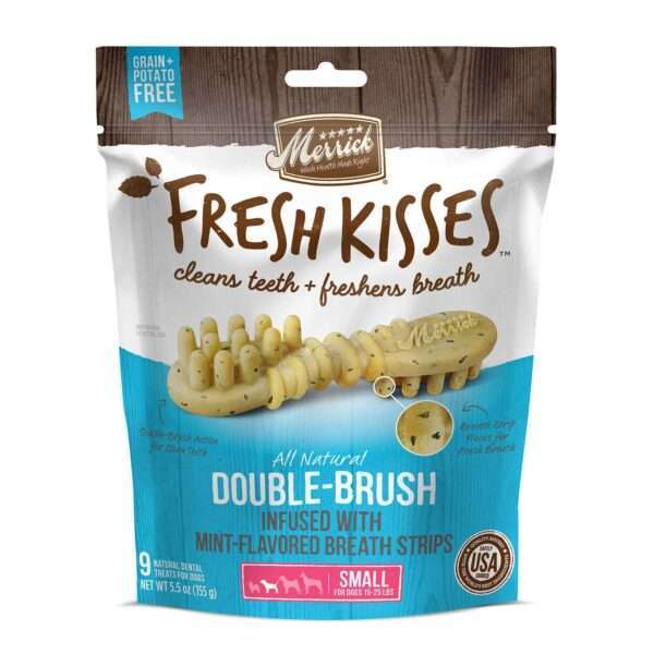 Merrick Fresh Kisses Mint Strips Small Dog Treats | 5.5 oz