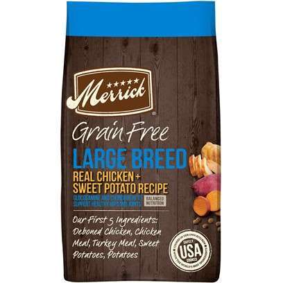 Merrick Grain Free Large Breed Real Chicken and Sweet Potato Dry Dog Food 22-lb