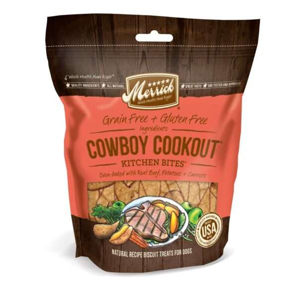 Merrick Kitchen Bites - Cowboy Cookout Dog Treats | 9 oz