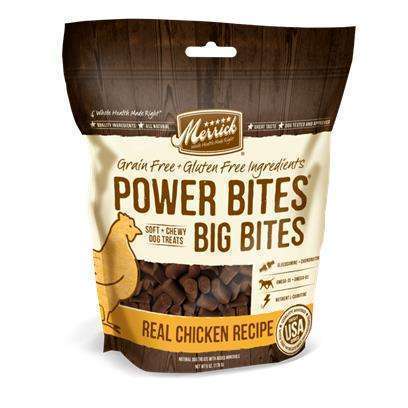 Merrick Power Bites Big Bites Real Chicken Dog Treats 6-oz