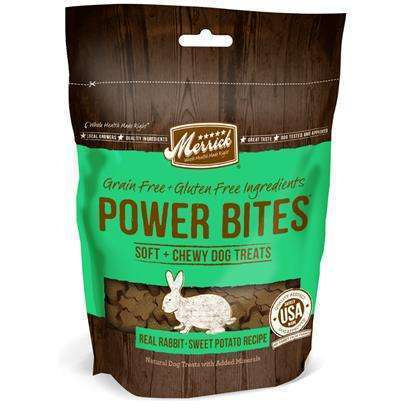 Merrick Power Bites Grain Free Rabbit Recipe Dog Treats 6-oz