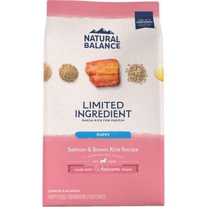 Natural Balance L.I.D. Limited Ingredient Diets Salmon & Brown Rice Puppy Formula Dry Dog Food 4-lb