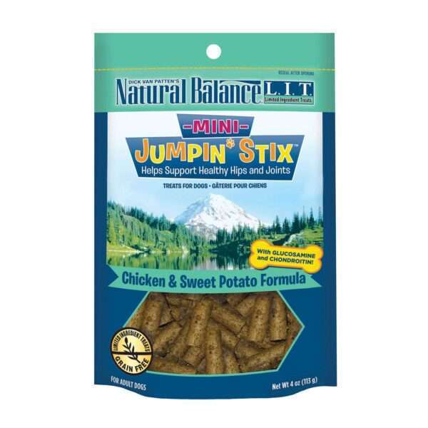Natural Balance L.I.T. Limited Ingredient Mini Jumpin' Stix Chicken & Sweet Potato Formula Dog Treats | 4 oz
