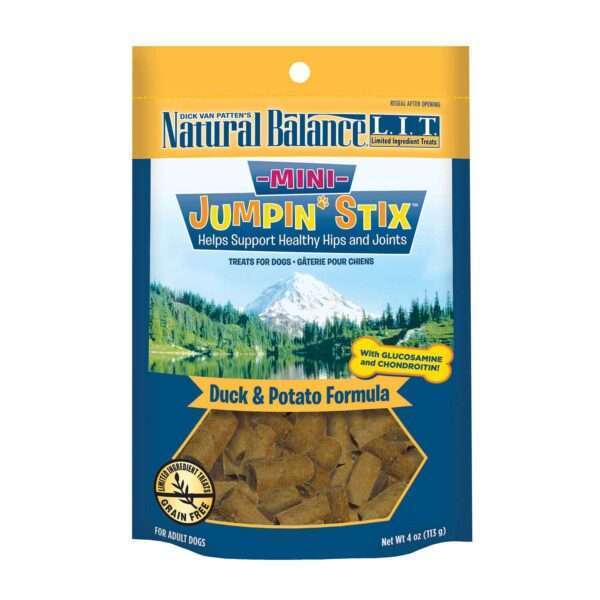 Natural Balance L.I.T. Limited Ingredient Mini Jumpin' Stix Duck & Potato Formula Dog Treats | 4 oz