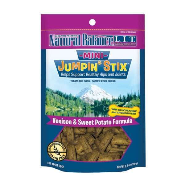 Natural Balance L.I.T. Limited Ingredient Mini Jumpin' Stix Venison & Sweet Potato Formula Dog Treats | 3.5 oz