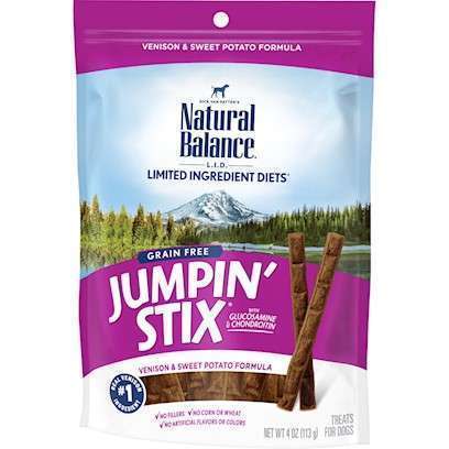Natural Balance L.I.T. Limited Ingredient Treats Jumpin' Stix Venison and Sweet Potato Formula Dog Treats 4-oz